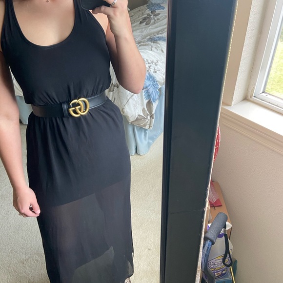 Black mesh maxi dress - Picture 4 of 5